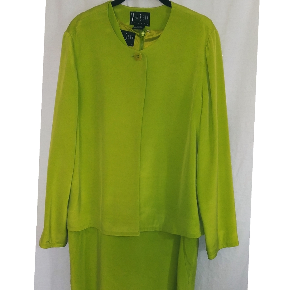 Via Seta studio silk suit